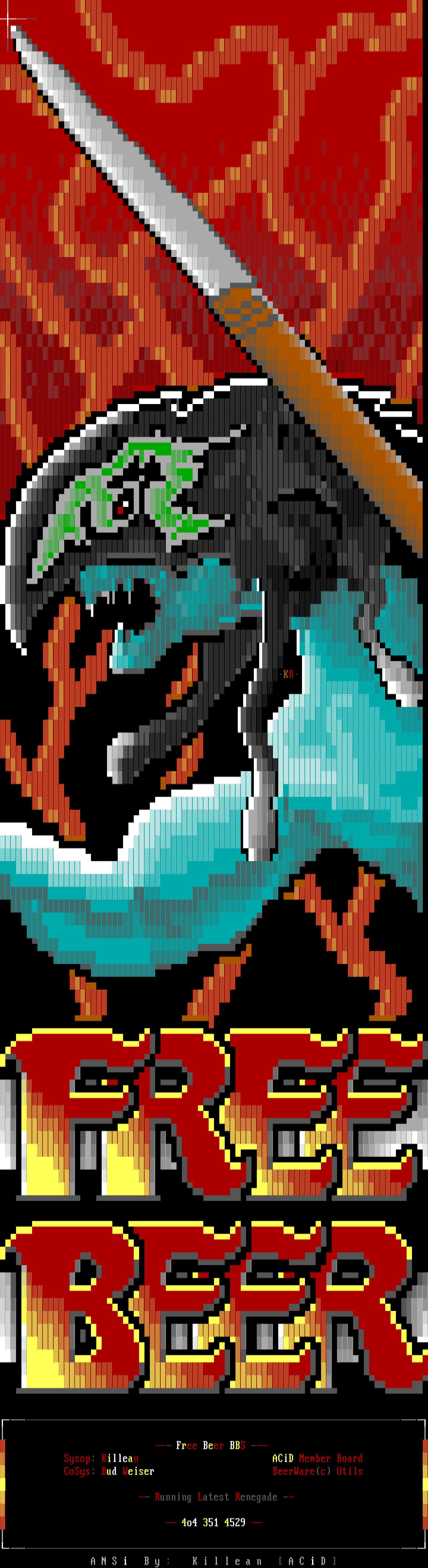 Beer ANSI art by ACiD Productions