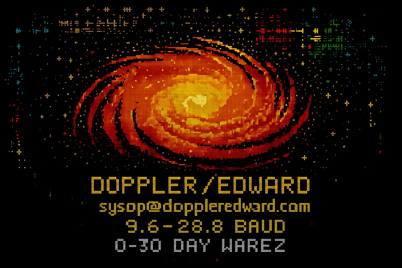 ASCII galaxy banner